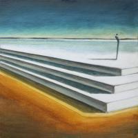 Pintura Existencialista -Exist - La Soledad Del Poeta - Oil On Canvas